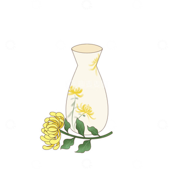 源文件下载【趣麦麦图】-重阳节喝酒赏菊