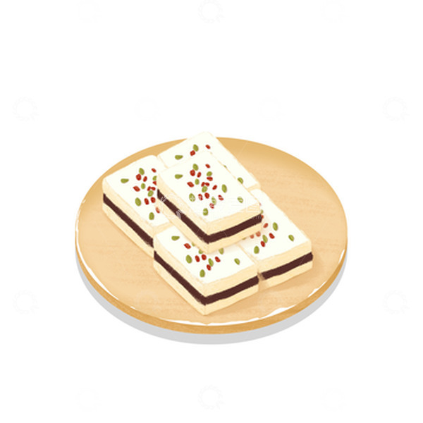 源文件下载【趣麦麦图】重阳节重阳糕糕点点心