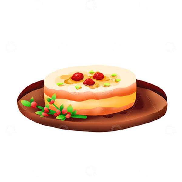 源文件下载【趣麦麦图】手绘重阳节重阳糕美食装饰元素