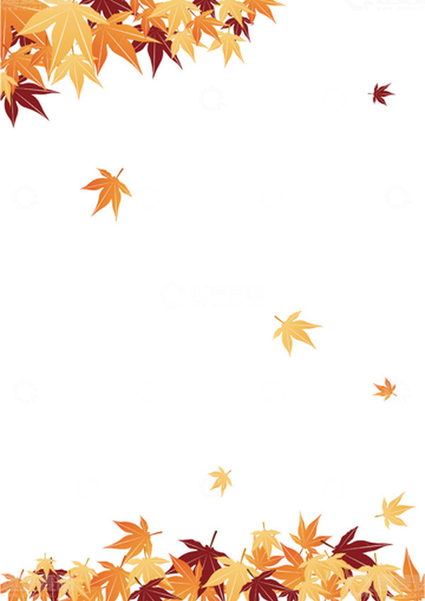 源文件下载【趣麦麦图】秋天落叶枫叶背景漂浮元素
