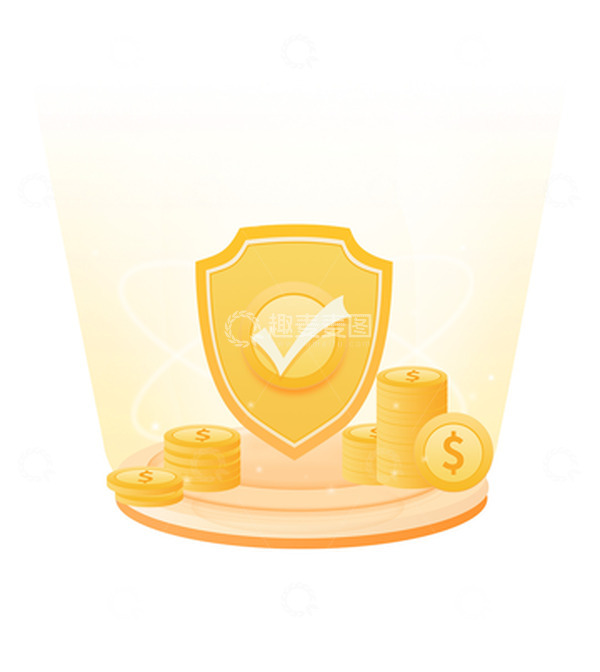 源文件下载【趣麦麦图】金色互联网高端金融保险安全插图