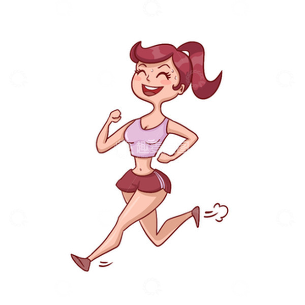 源文件下载【趣麦麦图】-卡通跑步运动健身手绘图
