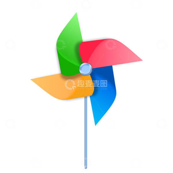 源文件下载【趣麦麦图】风车彩色卡通装饰素材设计