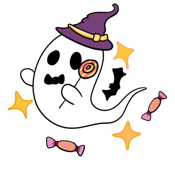 小幽灵手绘插画元素