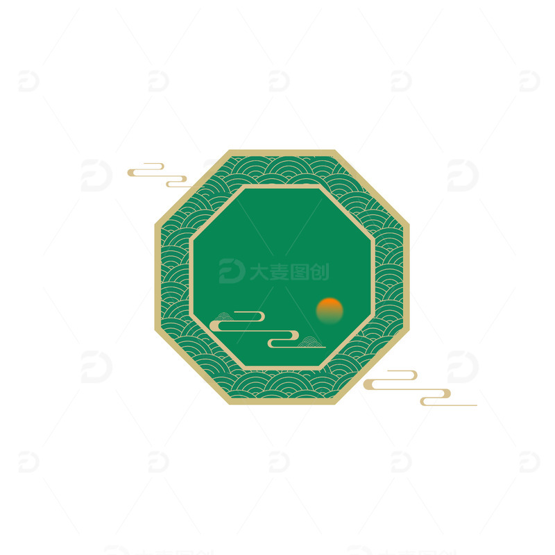 中国古风标题边框元素