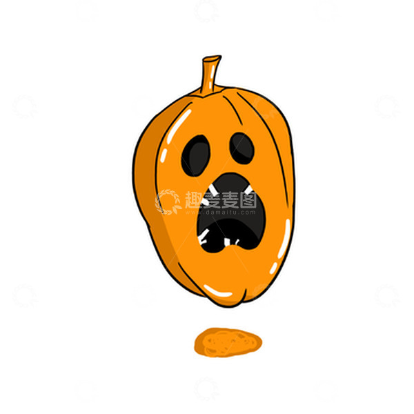 源文件下载【趣麦麦图】卡通南瓜头万圣节南瓜手绘图