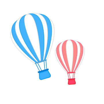 蓝色漂浮设计热气球装饰