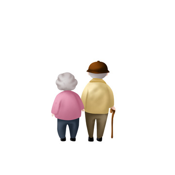 扁平风爷爷奶奶