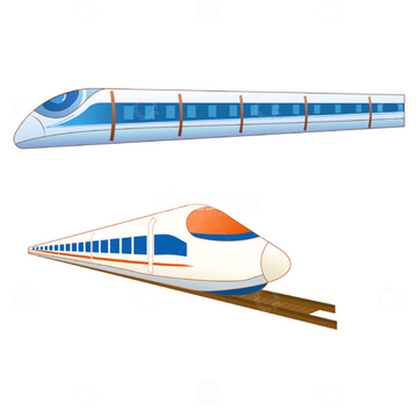 源文件下载【趣麦麦图】国庆节插画元素矢量高铁动车元素