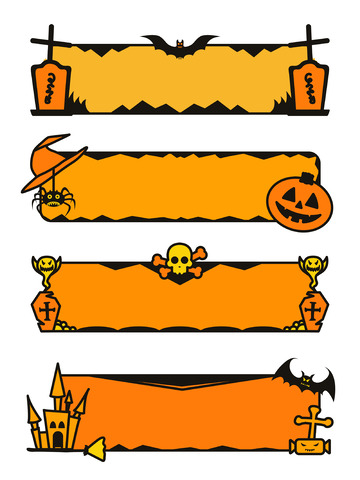 万圣节促销恐怖标题框边框