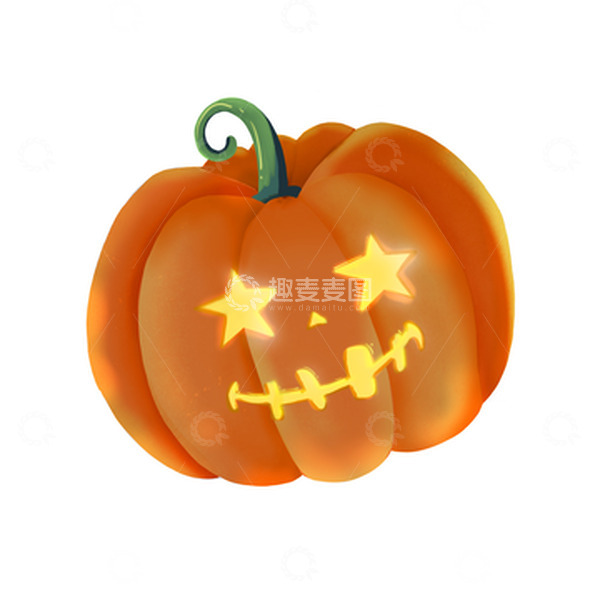 源文件下载【趣麦麦图】万圣节发光南瓜