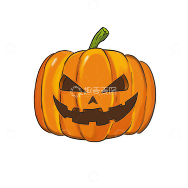源文件下载【趣麦麦图】橘色淡橘色万圣节南瓜