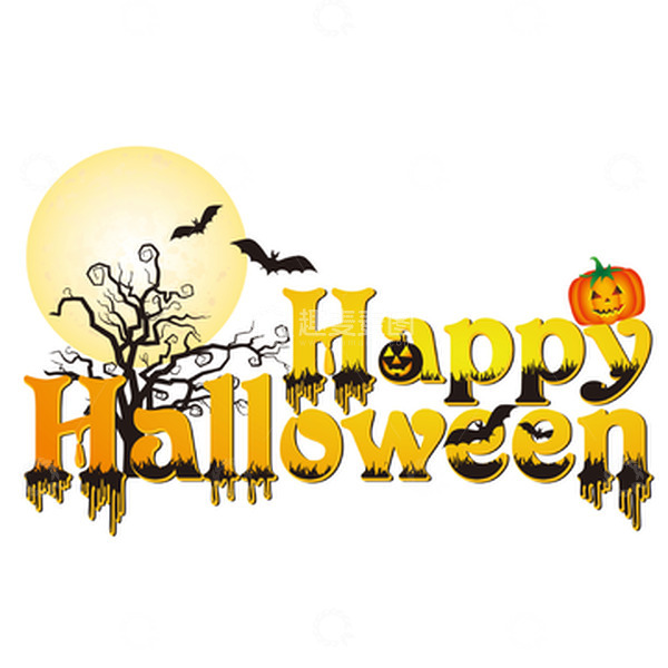 源文件下载【趣麦麦图】黑暗手绘欢乐万圣节狂欢夜