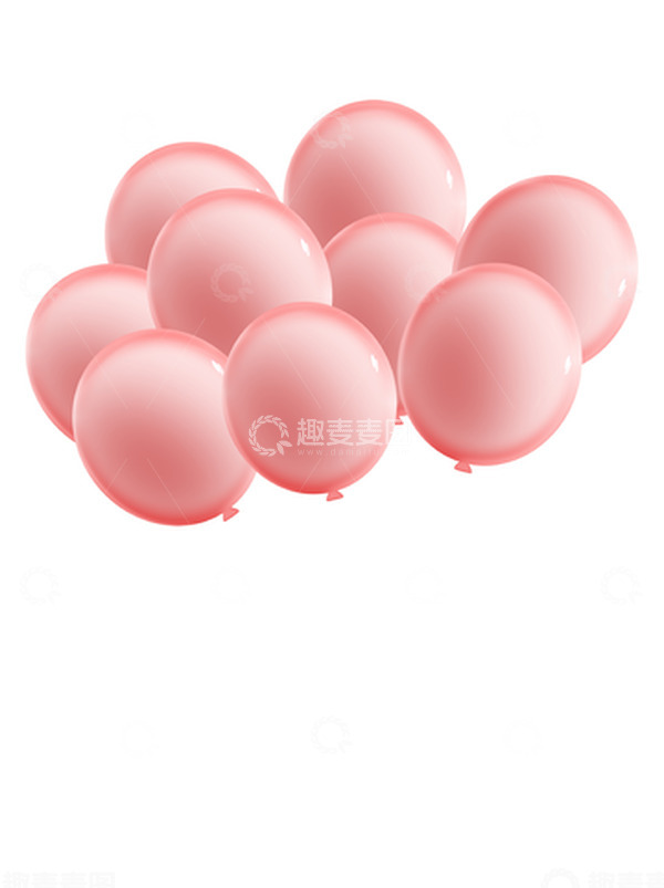 源文件下载【趣麦麦图】粉色立体3D水晶漂浮表白浪漫节日气球元素
