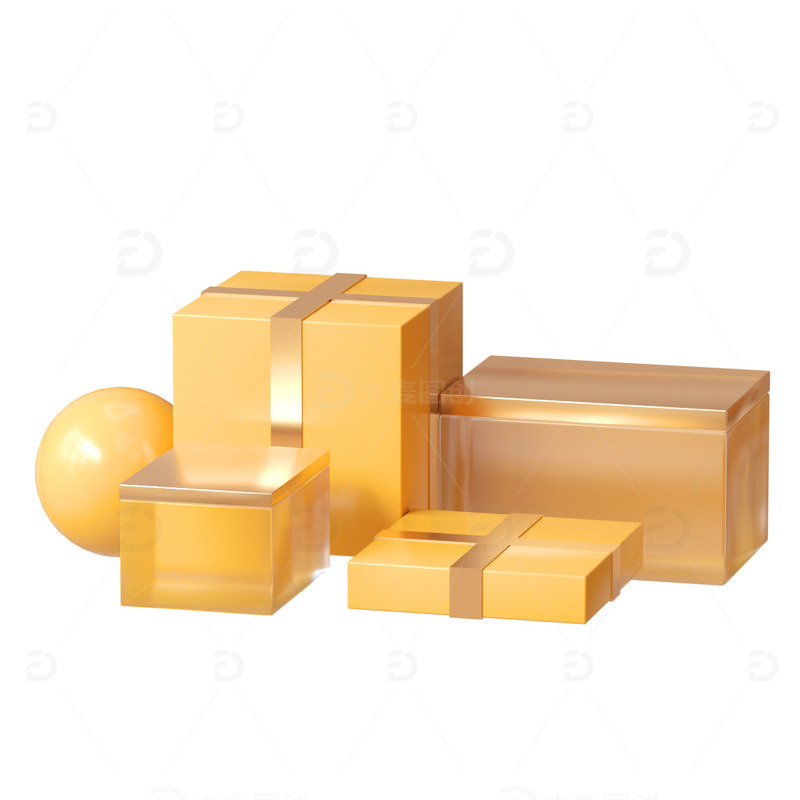 礼物盒水晶场景