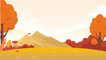 手绘秋天背景素材