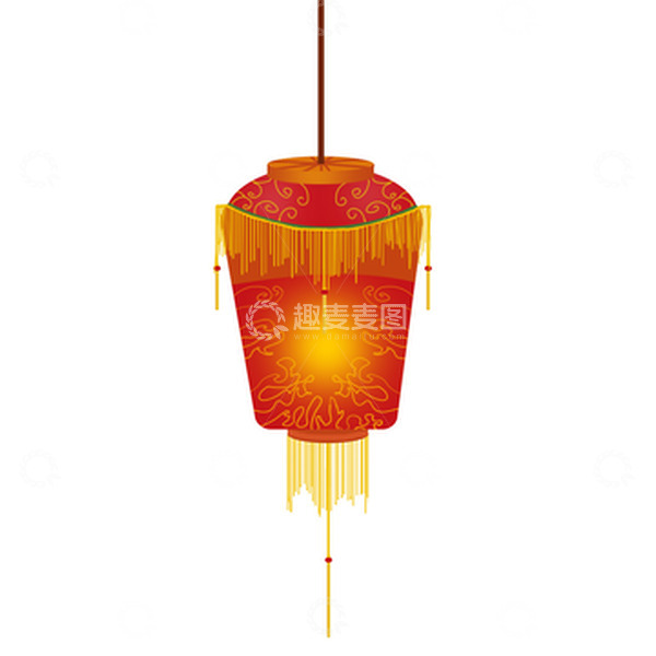 源文件下载【趣麦麦图】-红色 插画 灯笼 元旦 新年 喜庆 春节