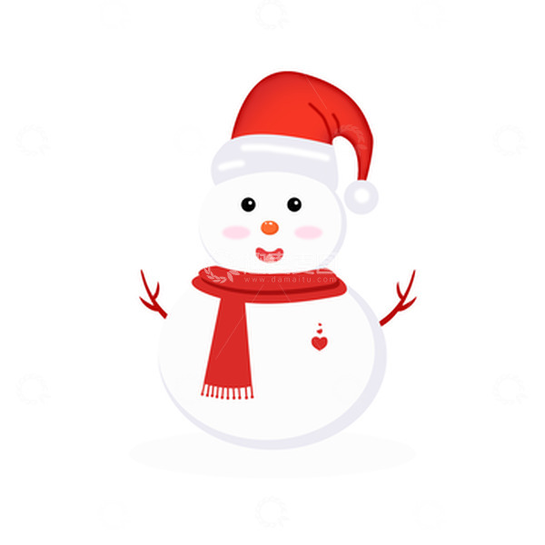 源文件下载【趣麦麦图】白色可爱卡通冬至元旦雪人元素