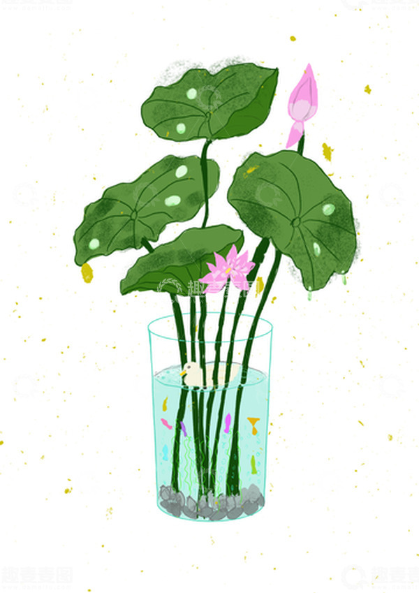 源文件下载【趣麦麦图】绿色手绘简约清新元素