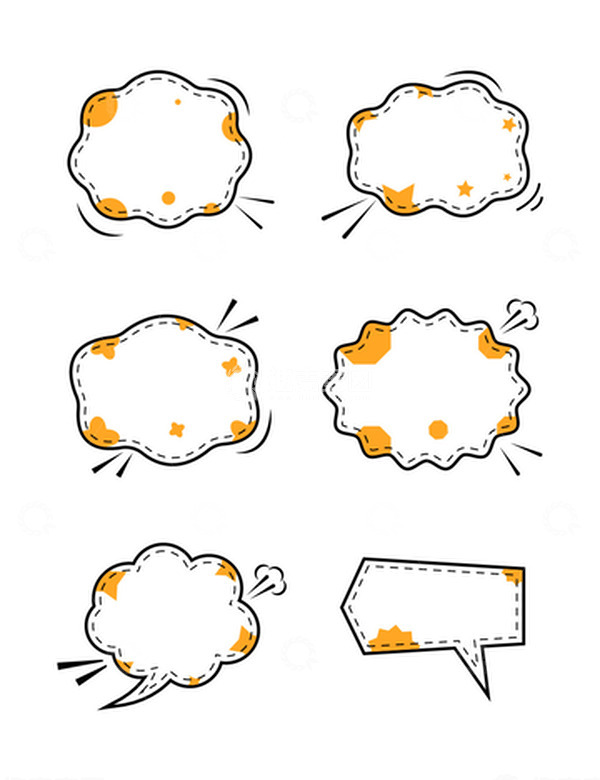 源文件下载【趣麦麦图】黄黑撞色手绘可爱对话框装饰标题栏