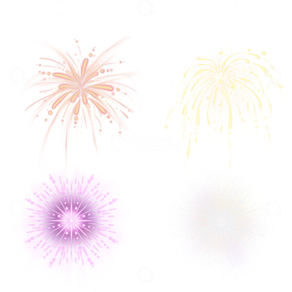 源文件下载【趣麦麦图】缤纷喜庆烟花元素