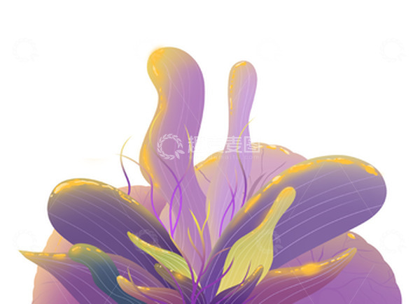 源文件下载【趣麦麦图】梦幻植物草丛手绘元素