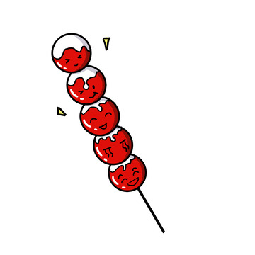 卡通北京特产冰糖葫芦手绘图