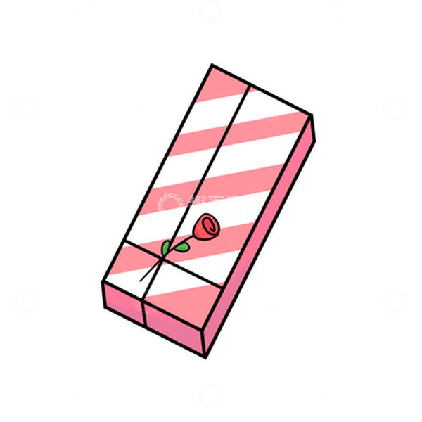 源文件下载【趣麦麦图】卡通玫瑰花礼物礼物盒节日礼品手绘图