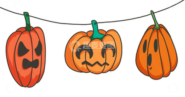 源文件下载【趣麦麦图】万圣节南瓜灯灯笼手绘卡通装饰元素