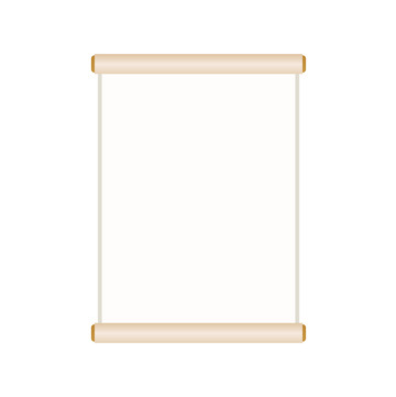 古朴古风画轴素材