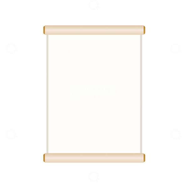 源文件下载【趣麦麦图】古朴古风画轴素材