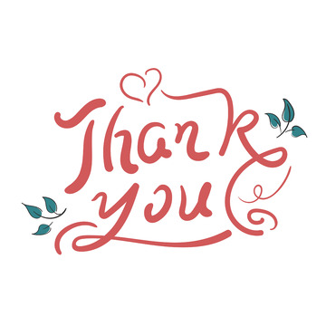 感恩节英文谢谢你艺术字