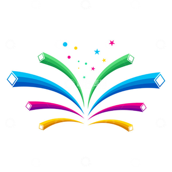 源文件下载【趣麦麦图】彩色过渡几何装饰图案