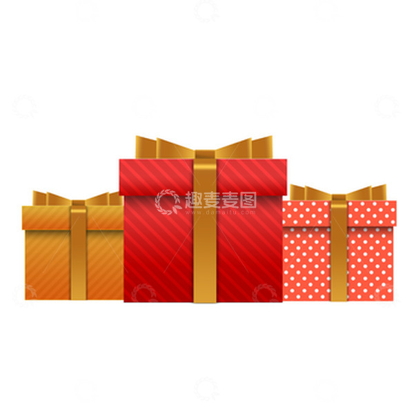 源文件下载【趣麦麦图】红色卡通感恩节礼盒礼物温馨