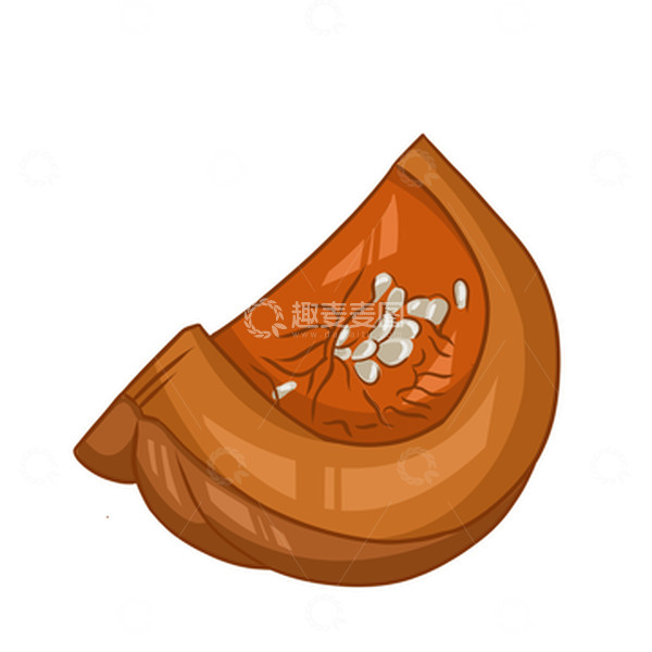 源文件下载【趣麦麦图】黄色卡通手绘南瓜蔬菜感恩节一瓣南瓜