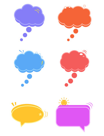 卡通可爱气泡彩色边框标题栏