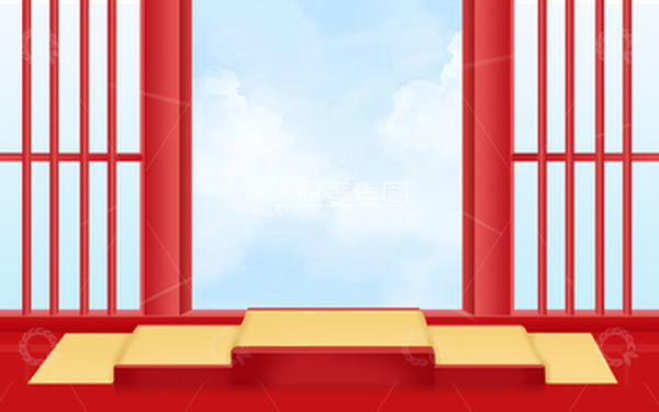 源文件下载【趣麦麦图】红色喜庆双十一大促背景电商立体背景双12