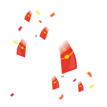 红包金币彩带红包雨金币雨活动双十一