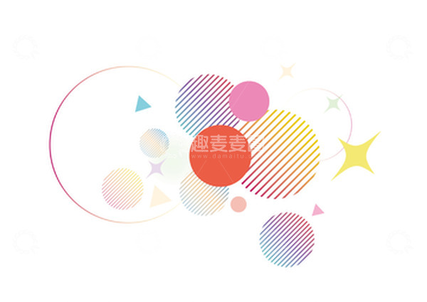 源文件下载【趣麦麦图】电商渐变几何漂浮元素