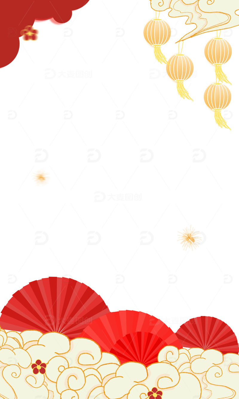中国风红色喜庆元旦春节背景