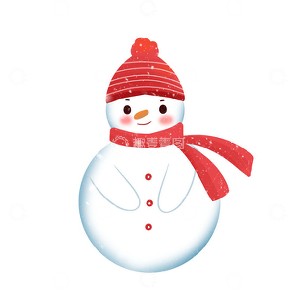 源文件下载【趣麦麦图】元旦节堆雪人雪人戴帽子雪人
