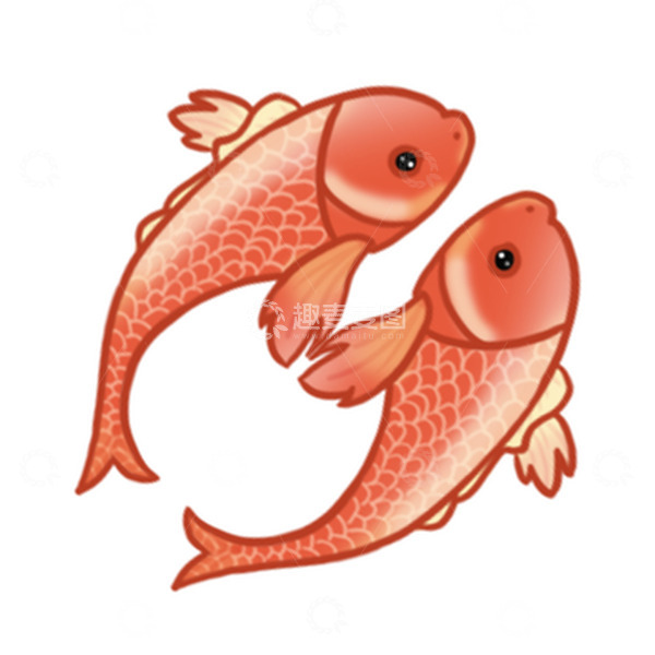 源文件下载【趣麦麦图】红色手绘国潮锦鲤