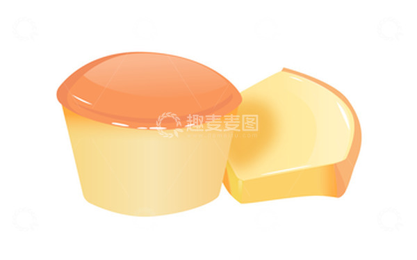 源文件下载【趣麦麦图】黄色手绘插画牛奶小蛋糕元素