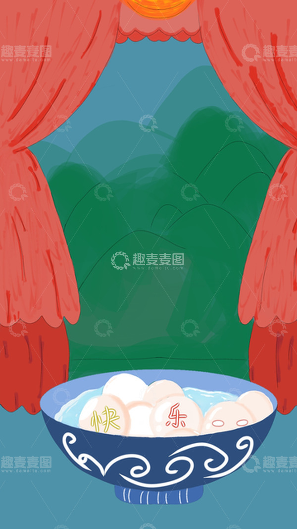 源文件下载【趣麦麦图】-元旦节小汤圆
