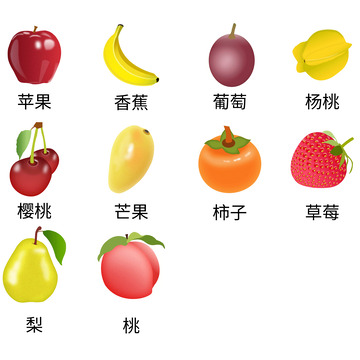 水果手绘实物