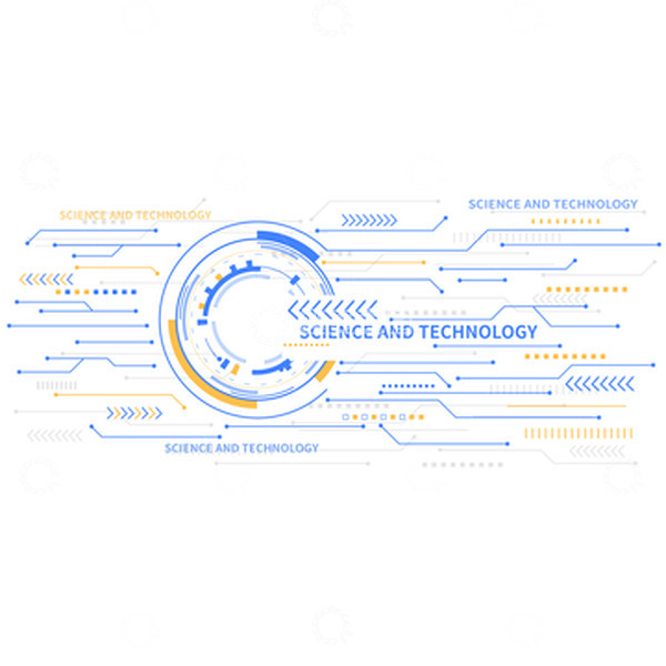 源文件下载【趣麦麦图】蓝色科技互联网箭头发展电路装饰插画