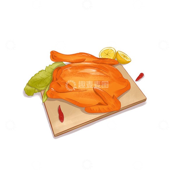 源文件下载【趣麦麦图】手绘感恩节火鸡美食温馨餐饮元素