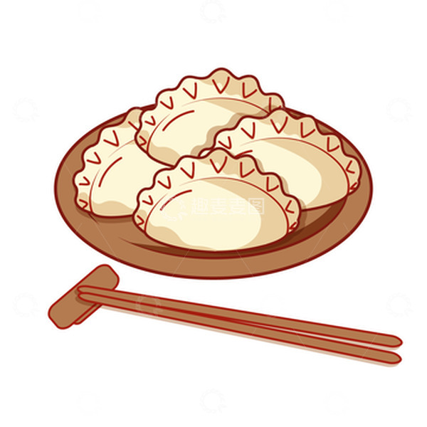 源文件下载【趣麦麦图】卡通饺子立冬包饺子吃饺子元素矢量图