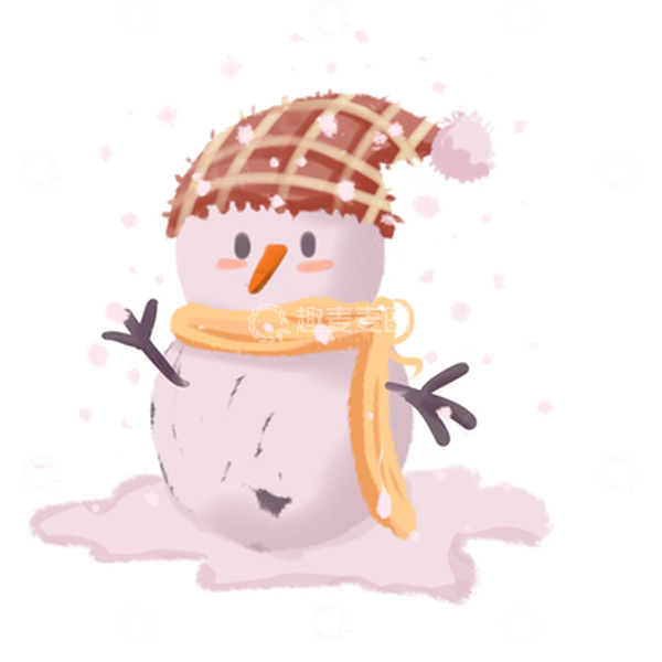 源文件下载【趣麦麦图】冬天可爱雪人素材