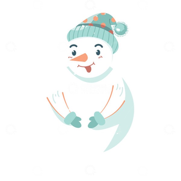 源文件下载【趣麦麦图】堆雪人雪花冬天立冬节气圣诞